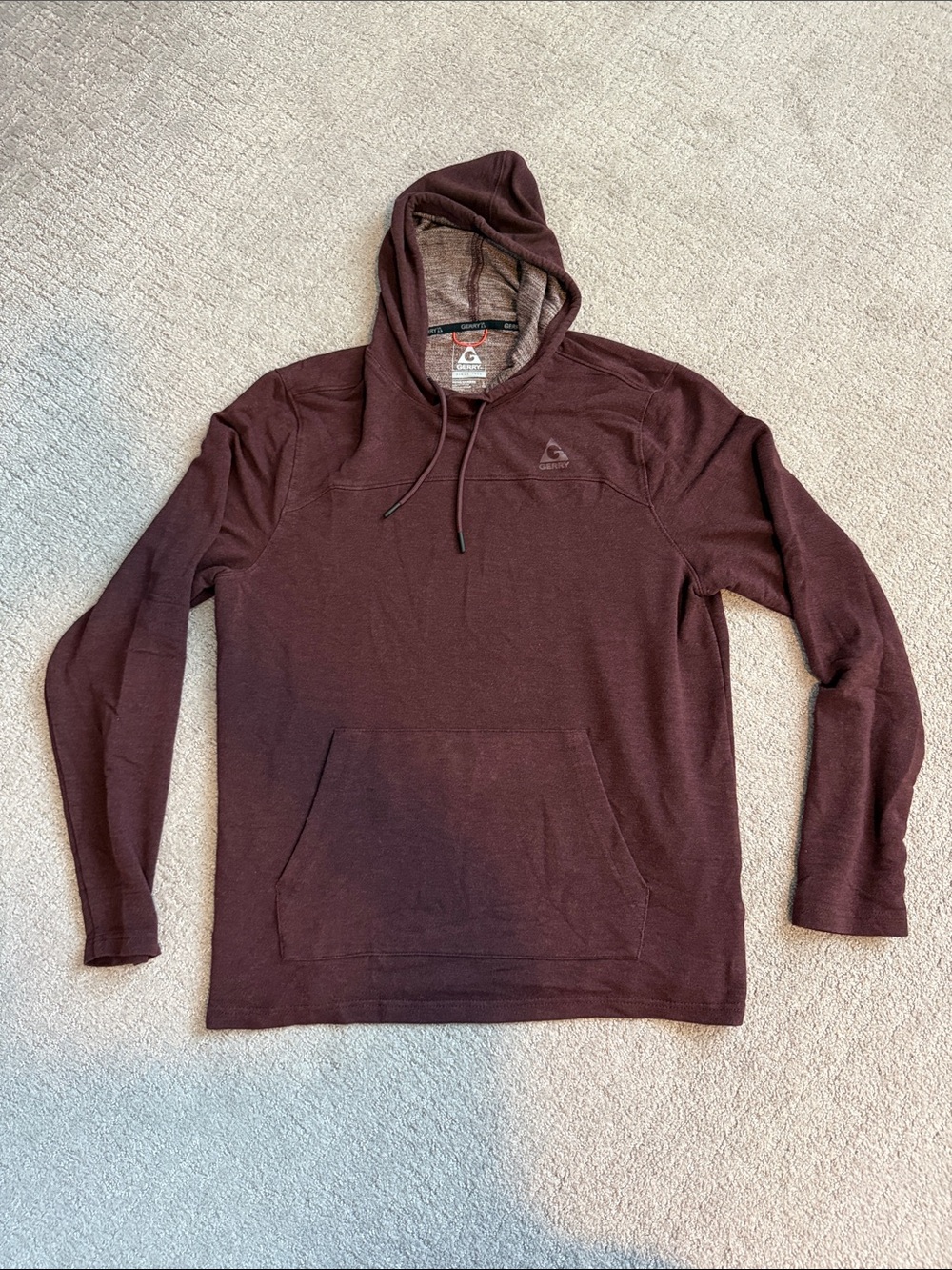 Gerry Men's Burgundy Performance Pullover Hoodie